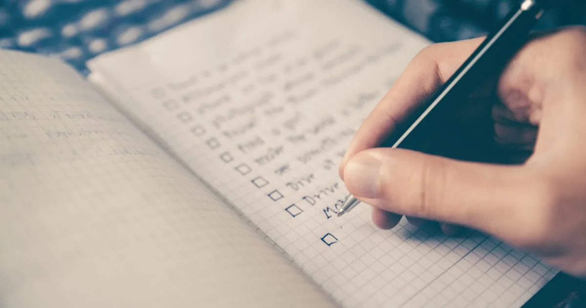 Checklist and pen on a notebook, used for configuring Shopify admin settings

---

# content